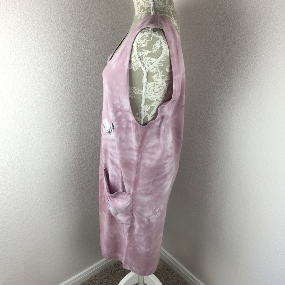 Vintage 1990s Primitives Andrea Bragg Pink Dress Medium Cotton Sleeveless Hawaii - Picture 4 of 8